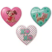 Paws and Kisses Cake Top (3 Pieces) Valentines Day, Love Themed Cake Decor