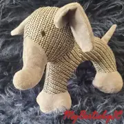 Durable Squeaky Dog Toy Aggressive Chewers -Plush Dog Chew- Dog Bed Elephant