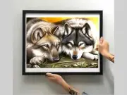 DIY Bead embroidery kit "Wolves loyalty".