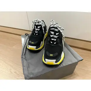 全新現貨 台灣專櫃公司正貨 Balenciaga 巴黎世家 Triple S 老爹鞋 黑黃色 保證正品 中文標籤 休閒鞋