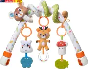 TUMAMA Baby Activity Arch with Bear Spiral Toy, Clips Adjustable and Detachable