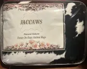 New In Bag Jaccaws Natural Pattern Focus On Faux Animal Rugs Black White Cow Rug