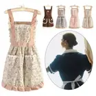 1Pcs Cross Back Kitchen Cooking Aprons Baking Florist Maid Dress Apron Women