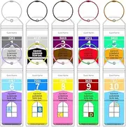 [XIANGXING] Royal Caribbean Luggage Tag Holders, 10 Pack Zip Seal Clear Cruise Luggage Tag Holder with Steel Loops for Royal Caribbean & Celebrity Cruise Essentials (10 Pcs with 10 Colors Ring)