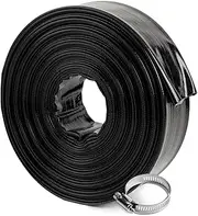 XtremepowerUS Pool Backwash Hose 1.5" x 50' ft Pool Drain Hose, Sump Pump Discharge, Filter Pump Water Drainage, Inground Draining, With Clamp
