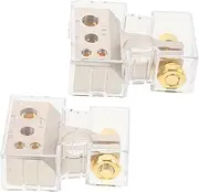 1 Pair Heavy Duty Car Battery Terminals with Covers for Vehicle Battery Disconnect and Audio Modification Battery Disconnect