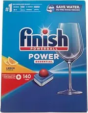 Finish Powerball Power Essential Lemon Sparkle 140 Tabs