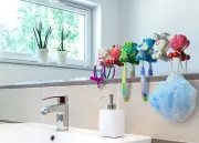 Cute Cartoon Animal,Kids Toothbrush Holder,Suction Cup Hook 6 Pcs