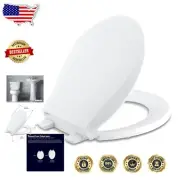 Durable Round Toilet Seat with Grip-Tight Technology & Quick-Release Hinges