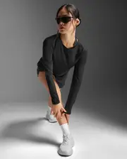 Aero Long Sleeve, 2XU, M, Black/Silver Reflective, Female