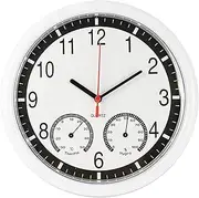10 Inch Outdoor Garden Wall Clock with Weatherproof Hygrometer Thermometer Retro Battery Operated Garden Clock Quartz Clock for Indoor Outdoor