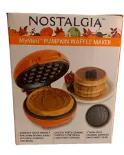 Nostalgia Mini pumpkin waffle maker - NEW-