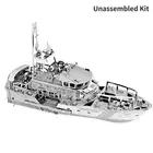 1:100 Scale 3D Metal Kits Lifeboat Model Unassembled Kit DIY Ship Model