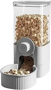 Lightweight Pet Feeder - Dry Water Dispenser, Automatic Food Storage Container | Portable Reservoir Feeding Station, Large Capacity Hanging Natural Supply System for Cats Dogs and Pets