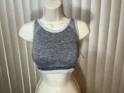 Spanx Wireless Sports Bra S Seamless Sculp Medium Impact Spacedye Grey 50284R