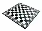 18" Black Marble Chess Table Top game Inlay Lapis Malachite Room C213