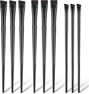 9 Pcs Eyeliner Brush Set - Thin Flat Angled & Slanted Brushes, Ultra Thin Angled Eyeliner & Eyebrow Makeup Brushes