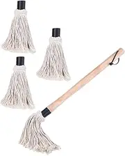 Kisangel 1 Set Handle Sauce Basting Brush Durable Kitchen Oil Mop with Assorted for BBQ Grilling and Cooking Easy to Use and Store