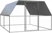 Outdoor Chicken Cage 3x4x2 m Galvanised Steel Coop Hen House Run Enclosure