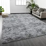Rugs Living Room – Grey Area Rugs for Bedroom Large 80x150 cm – Modern Soft Non Slip Rug Washable Floor Carpets for Bedside