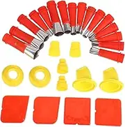 GLEAVI 1 Set Glue Sealant Caulking Applicator Tool Small Glue Sticks Caulk Nozzle Replacement Caulking Tip Large Glue Sticks Cones Nozzles Caulking Nozzle Caulk Tools Stainless Steel
