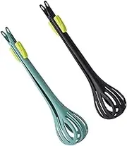 Gatuida 2 Pack Nonslip Egg Beaters Food Tongs Multi-use Salad Mixers Compact Egg Stirrers for Kitchen