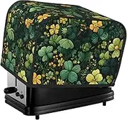 St Patrick'S Day Shamrock Print 2 Slice Toaster Cover Fingerprint Bread Maker Protectors,Kitchen Small Appliance Dust Cover