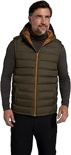 [Mountain Warehouse] Seasons Mens Hooded Padded Gilet - Water-resistant Isotherm Sleeveless Jacket with Side Pockets - Spring Summer, Camping, Outdoors, Travelling & Hiking