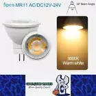 5 x MR11 3W LED Spotlight AC/DC 12V-24V 38 Degree 3000K Warm White Downlight