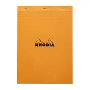 Rhodia No.18 Top Stapled A4 Notepad Office Stationery Note Pad 5x5 Grid Orange