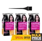 L'Oreal Casting Creme Gloss 100 Black Hair Color 3-Pack Ammonia Free