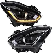 Car Led Headlights Compatible For Suzuki Swift 2018 2019 2020 2021 Swift Headlights Modified Front Led DRL Signal Lights Auto Accessories(With Halogen)