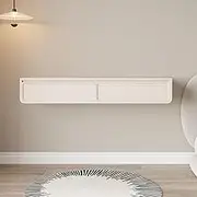 Wall Shelf Floating Desk Bedside Table Laptop PC Table Dressing Table Cosmetic Jewelry Storage Cabinet Book Table Coffee Table Side Table Writing Study Table Wall-Mounted Computer Table White