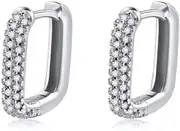 [Generic] Earrings for Women Teen Girls Small Chunky Earrings U Thick Earrings Minimally Zircon Earrings