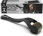 Viking Beard™ Derma Roller Hair Growth Men | 2x Roller Heads | 540 0.5MM Titanium Needles | Beard Roller For Growth For Men, Beard Growth Roller 0.5, Dermaroller For Hair Growth Roller