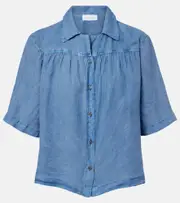 [Velvet] Velvet Rowan linen shirt AU 8 blue