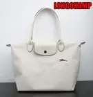 LONGCHAMP Le Pliage Tote Bag Nylon White New From Japan Large
