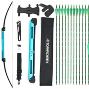 58" Folding Bow Takedown Bows Both Left & Right Hand 35lbs.12x Carbon Arrows