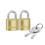 Master Lock 20mm Brass Keyed Padlock - 2 Pack
