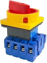 HAODEE Load Break Isolator Switch with Padlock Panel 63A 4 Phases 2 Position on-Off Changeover Rotary Switch YMD11-63A/4P