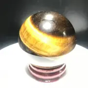 146g Natural Tiger's eye stone quartz Sphere crystal ball rock Healing +base 16
