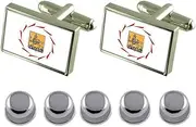 [Select Gifts] Shirt Dress Studs Yerevan City Armenia Flag Cufflinks