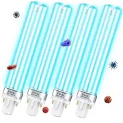 4 Pieces UV UV-C Light Bulbs 9W G23 Base Replacement Bulb for Outdoor Pond
