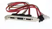 EACTEL PC DIY SATA to ESATA and 4Pin IDE Molex Power PCI Bracket Slot Cable Full-Height Profile for External Hard Drive
