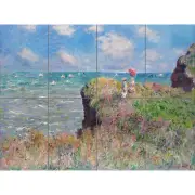 Claude Monet Cliff Walk At Pourville XL Giant Panel Poster (8 Sections)