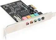 5PCS PCI-E Audio Sound Card, 5.1 Channel Sound Card, CMI8738 Audio Chip Surround Sound Card, 6 Channels Desktop Stereo Sound Card for WIN2000 / for XP/for VISTA/for Win7 / 8/10 Linux