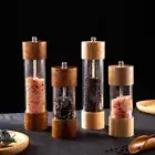 Wooden Salt and Pepper Grinder Manual Salt and Pepper Mills with Acrylic AU