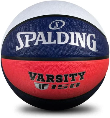 Spalding Varsity TF-150 Outdoor Basketball, Red, White & Blue - Size 7