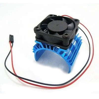 3X(meta Heat sink with 5V Cooling Fan for 1/10 RC Car 540 550 3650 Size6544