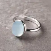 Vintage Style 925 Sterling Silver Moonstone Adjustable Ring